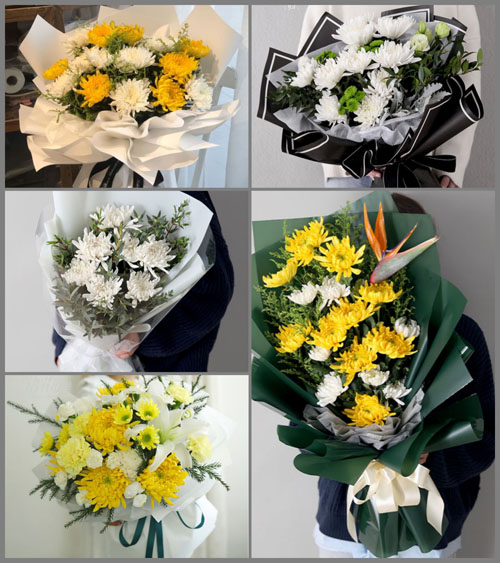 山东聊城莘县董杜庄镇白事花束代送